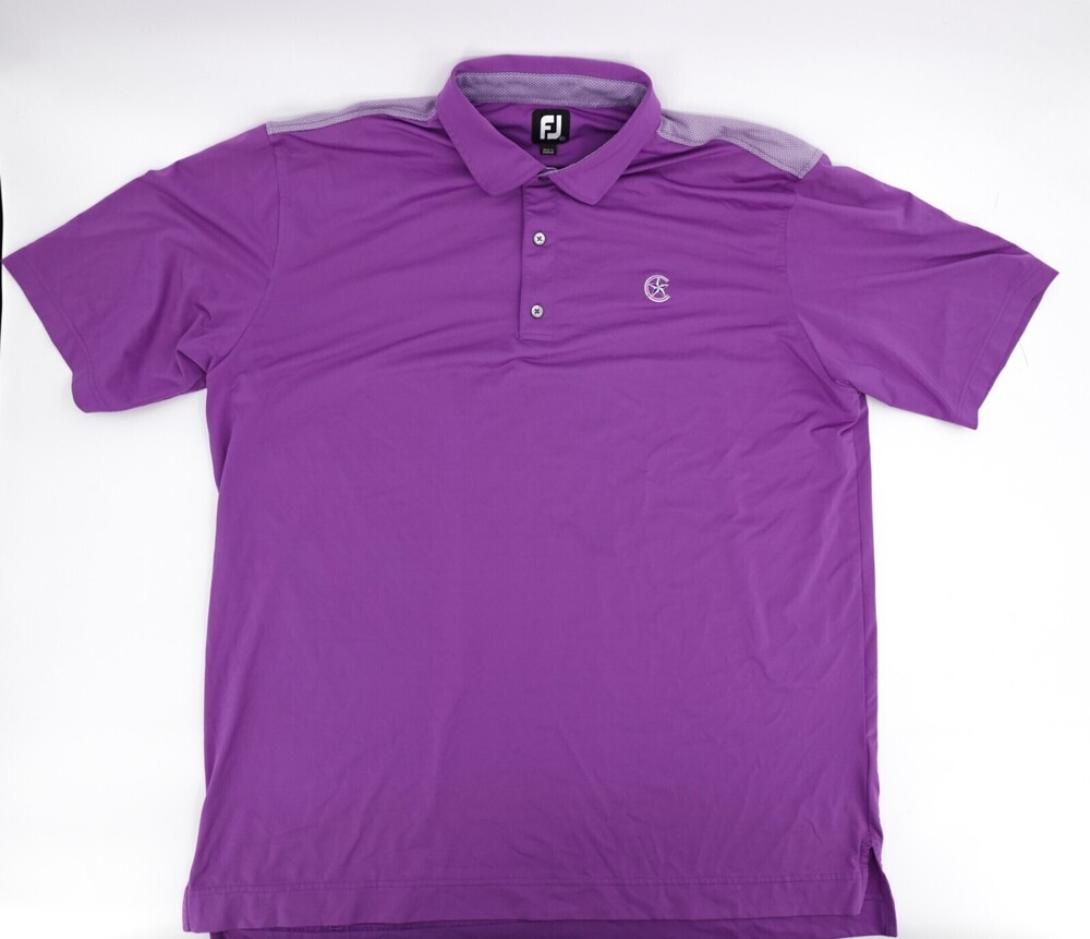 Footjoy Polo Shirt mens 2XL XXL Purple PUllover Short Sleeve Golf Golfing